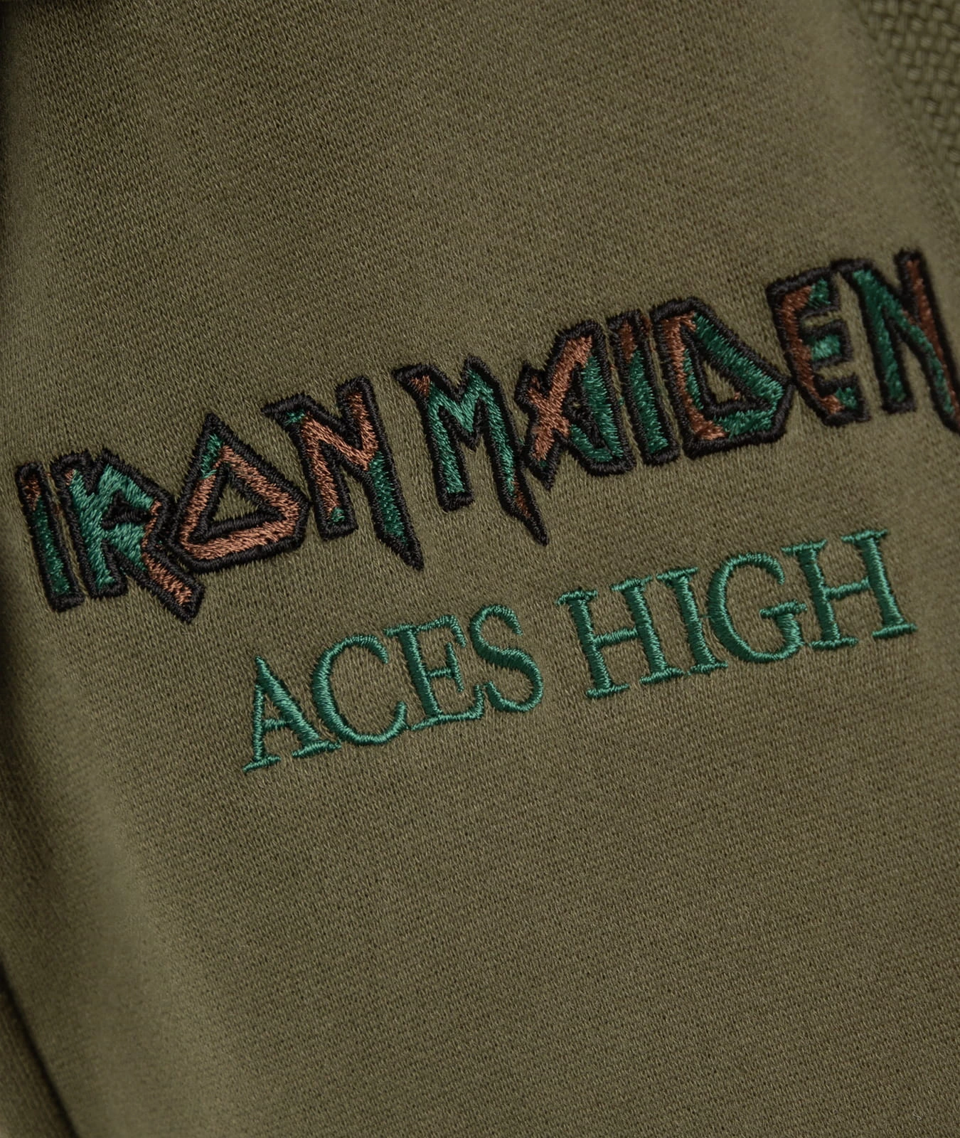 Kapuzenjacke Iron Maiden x Capricorn Rockwear Aces High Classic Line ( oliv )