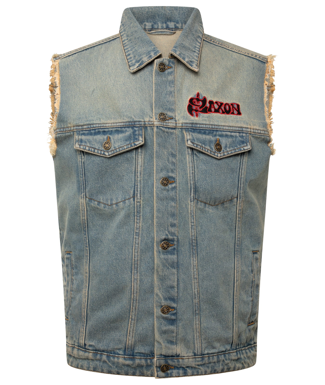Saxon x Capricorn Rockwear Jeans Weste Eagle