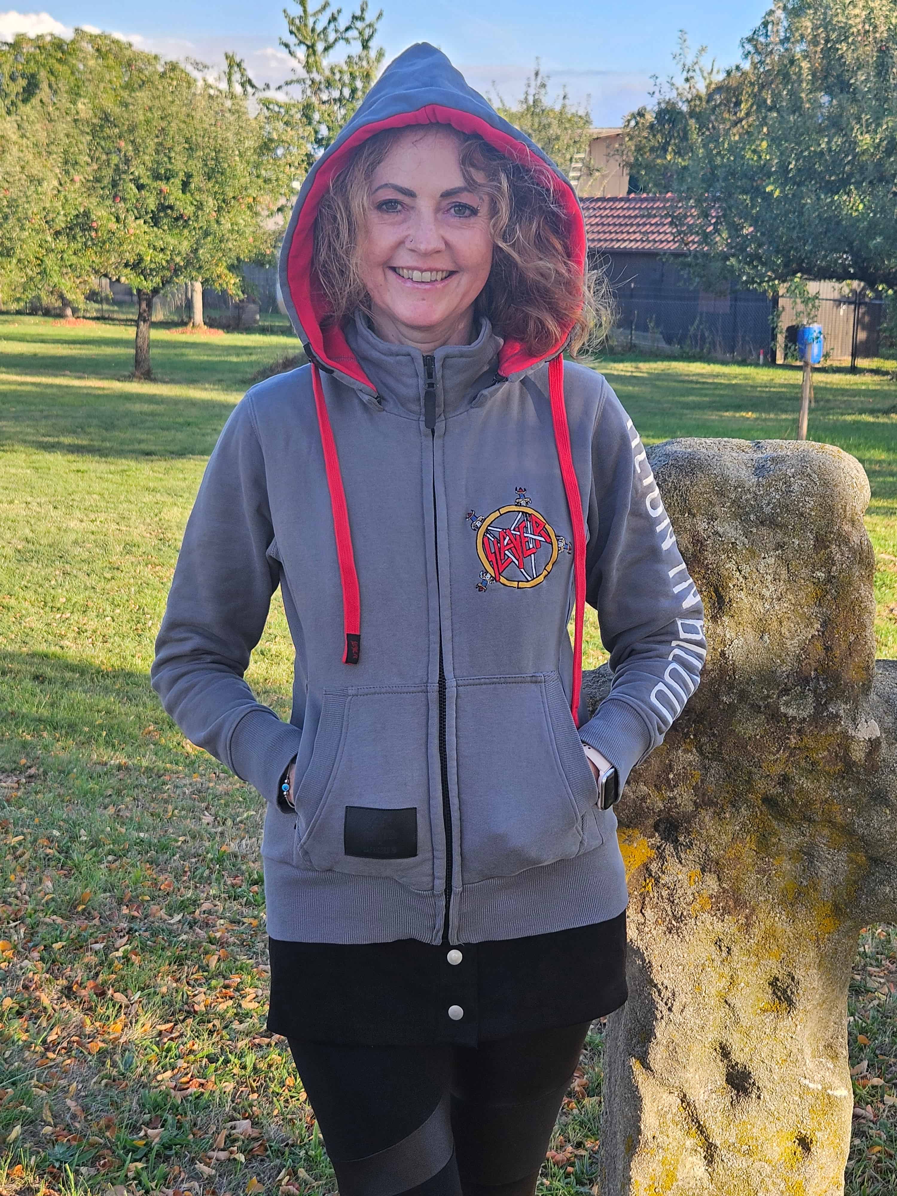 Damen Zip-Hood Slayer x Capricorn Rockwear Reign in Blood 40th Anniversary