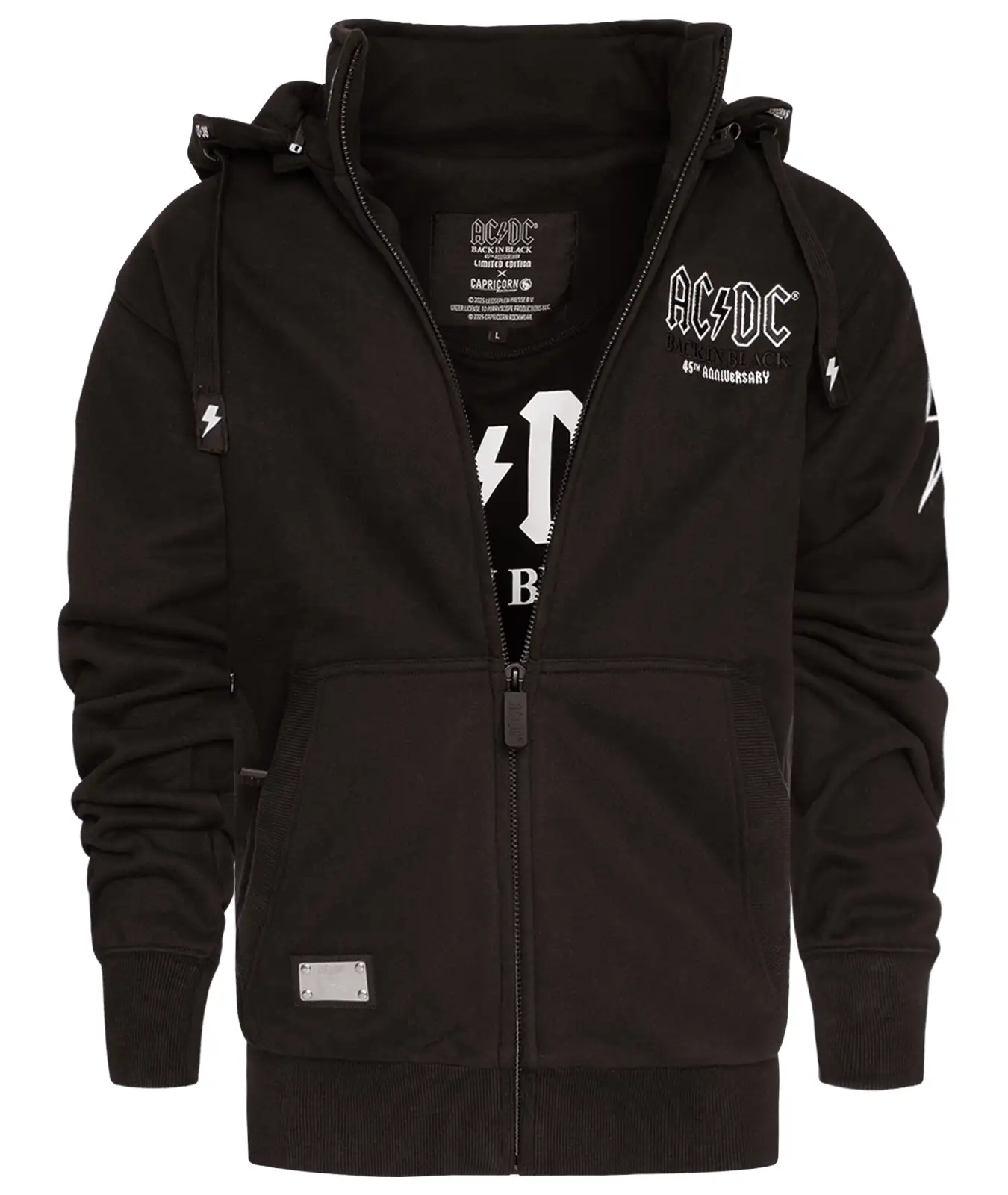 AC/DC > Kapuzenjacke Back in Black > Limitierte Auflage