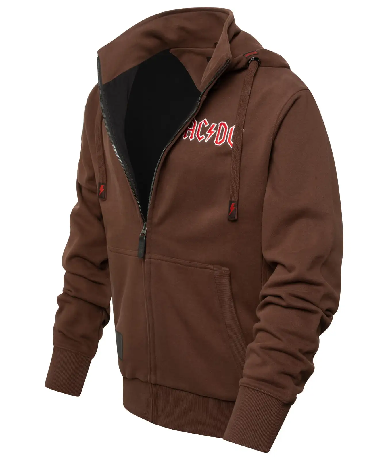 Kapuzenjacke AC/DC x Capricorn Rockwear Logo Classic Line ( braun )
