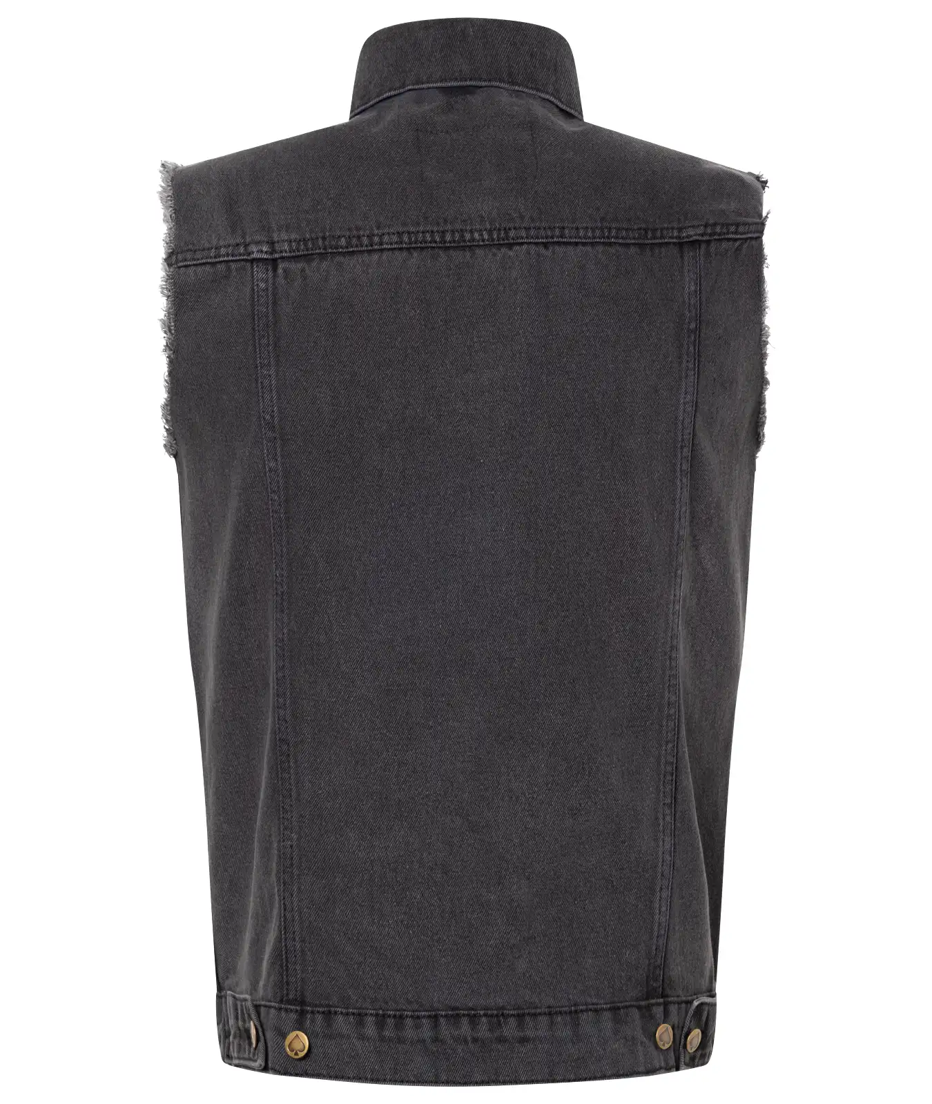 Jeans Weste Black Vintage mit ausgefransten Armen