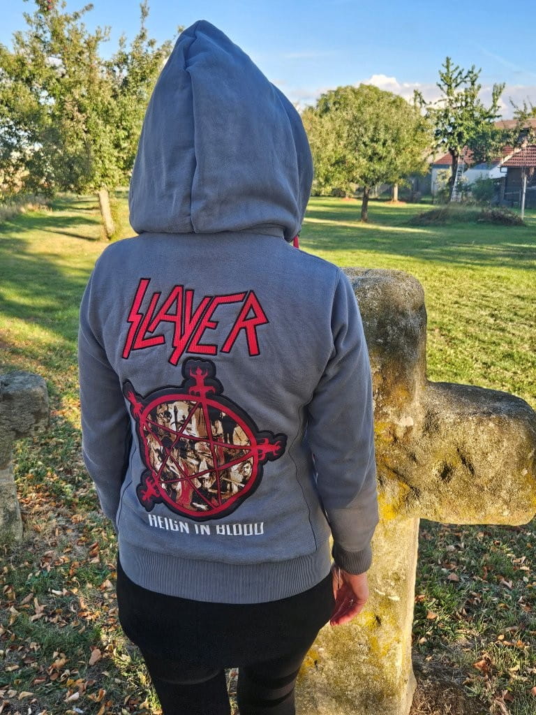 Damen Zip-Hood Slayer x Capricorn Rockwear Reign in Blood 40th Anniversary