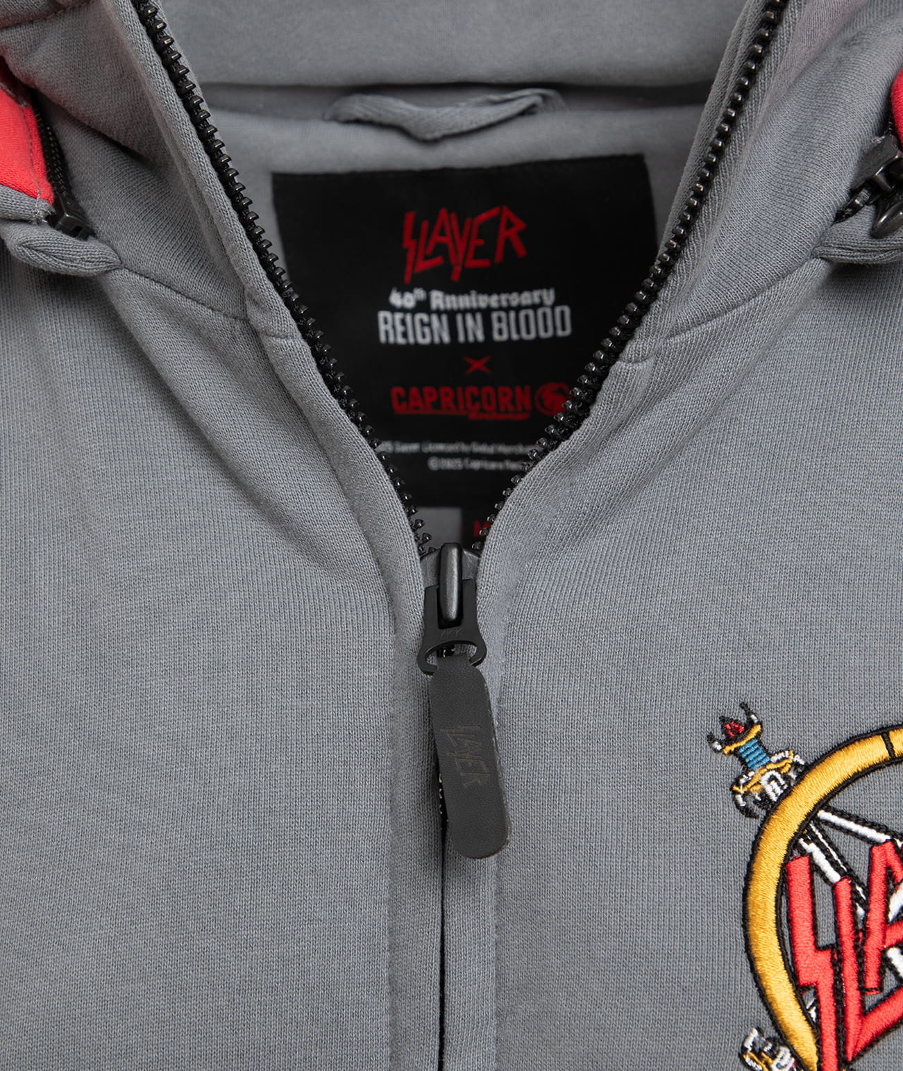 Damen Zip-Hood Slayer x Capricorn Rockwear Reign in Blood 40th Anniversary