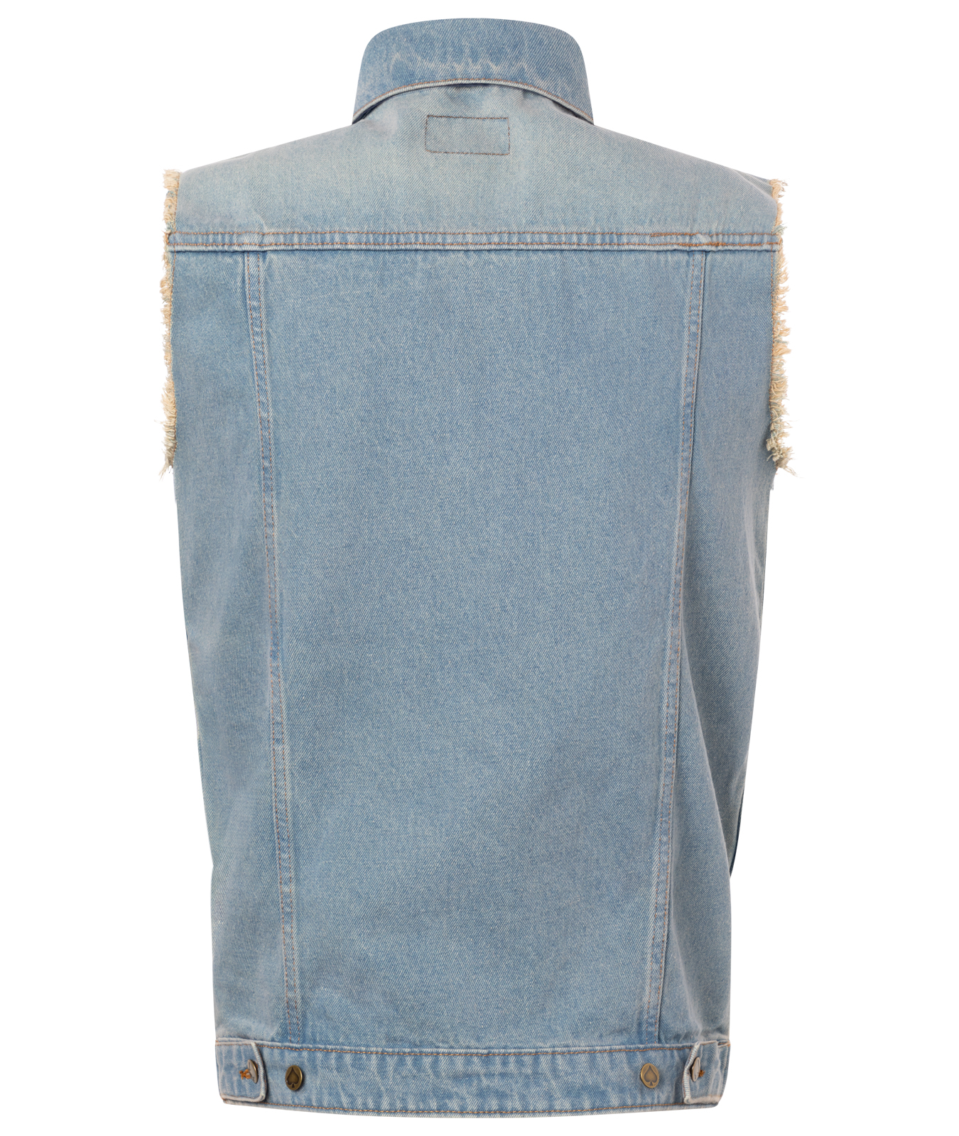 Jeans Weste blau mit ausgefransten Armen