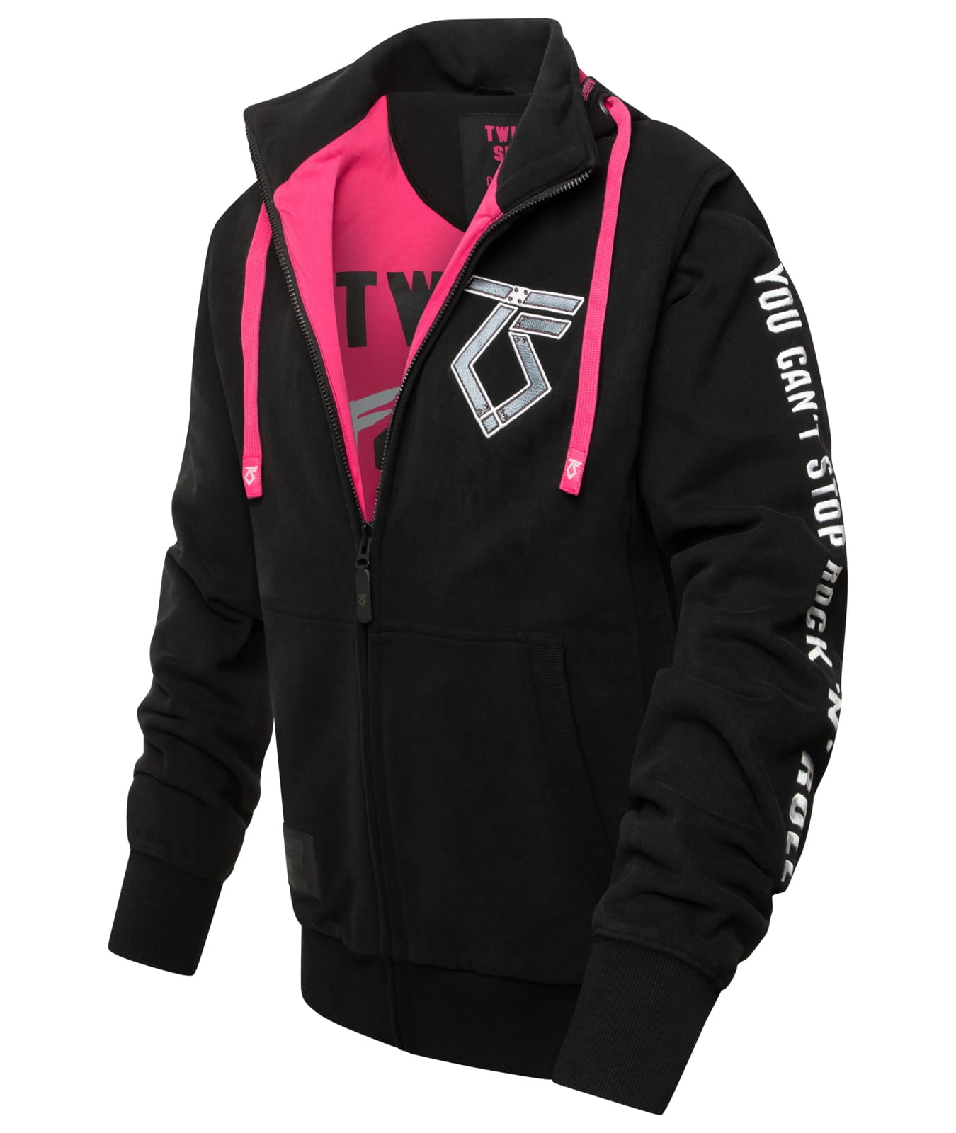 Damen Zip-Hoodie Twisted Sister x Capricorn Rockwear You can't stop Rock'n Roll Frauen Kapuzenjacke ( womens fit )