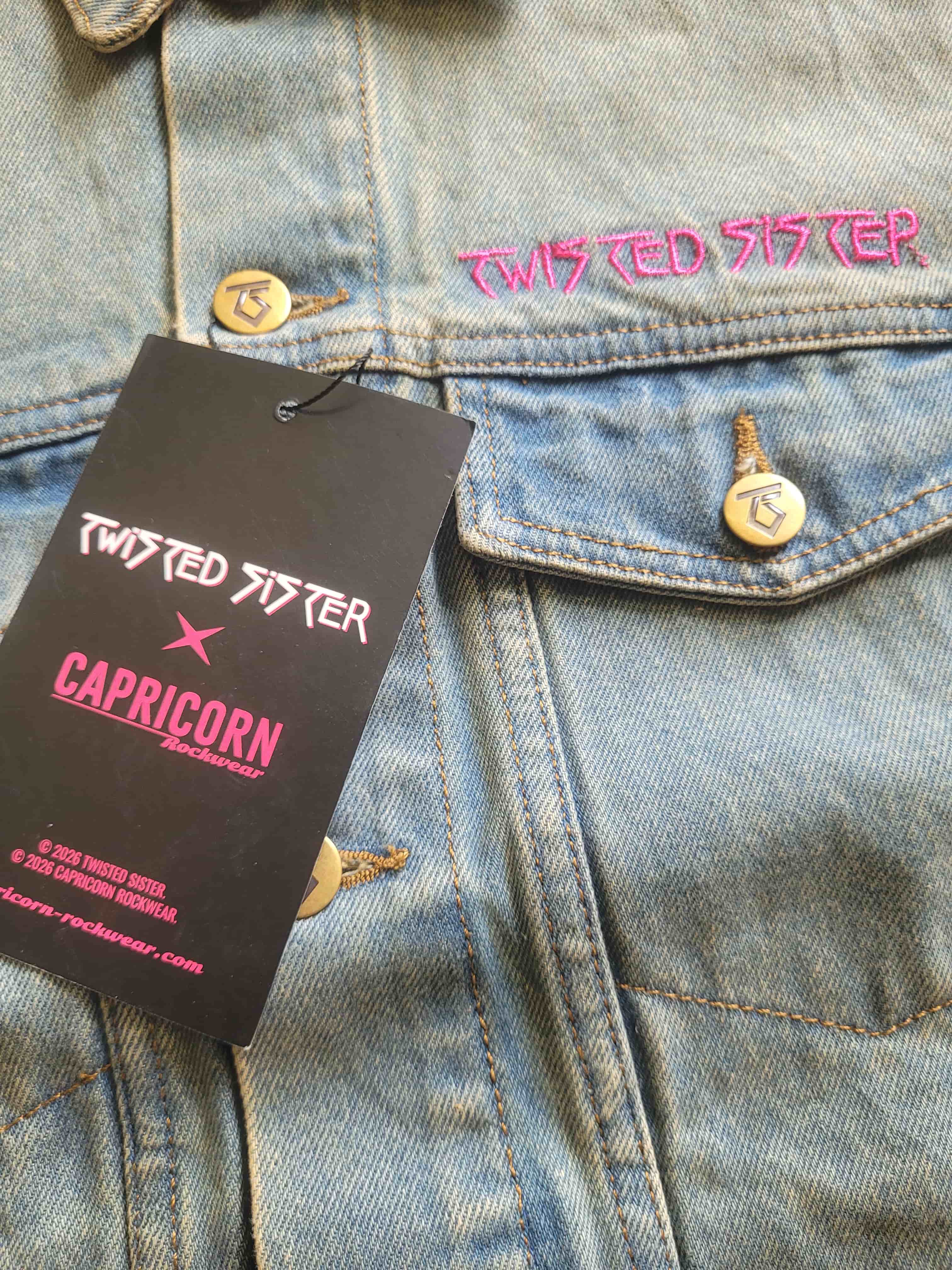 Twisted Sister x Capricorn Rockwear Jeans Weste TS Logo