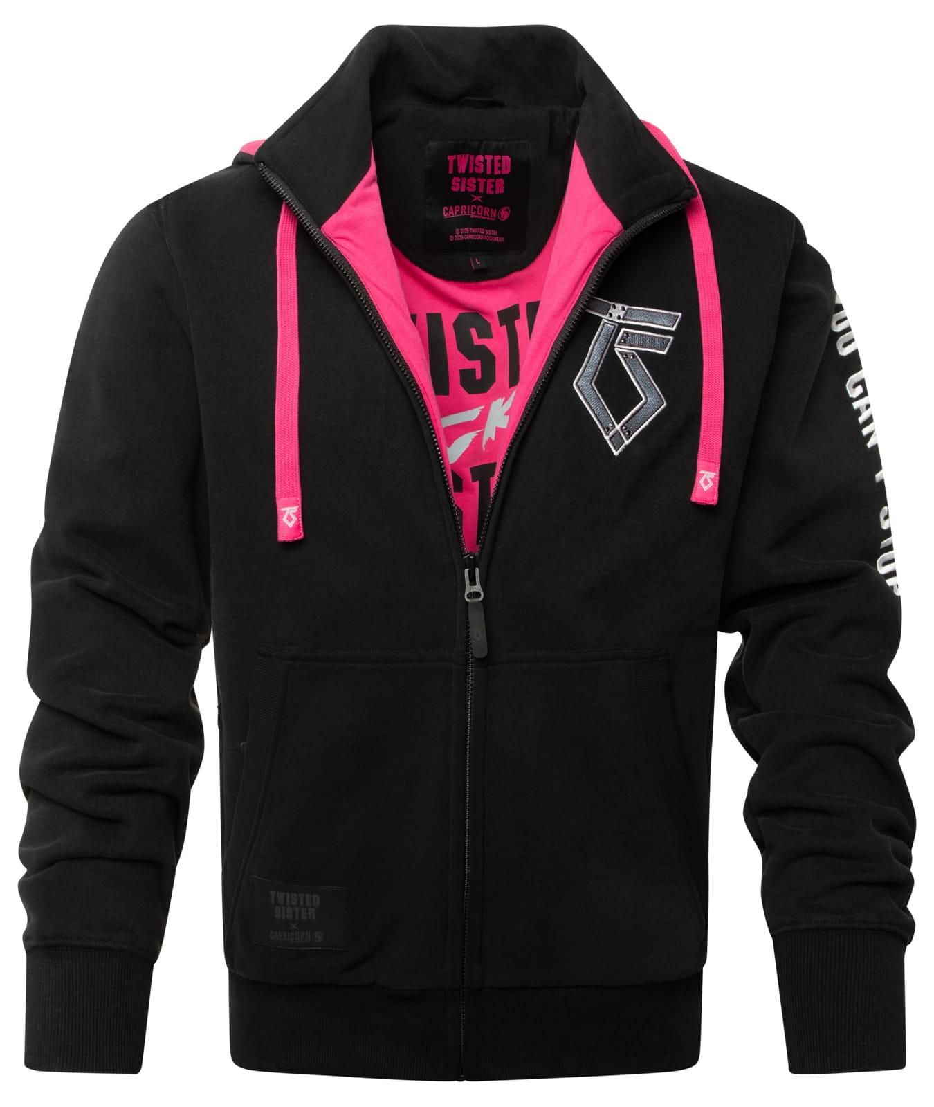 Twisted Sister x Capricorn Rockwear You can't stop Rockn'n Roll Kapuzenjacke