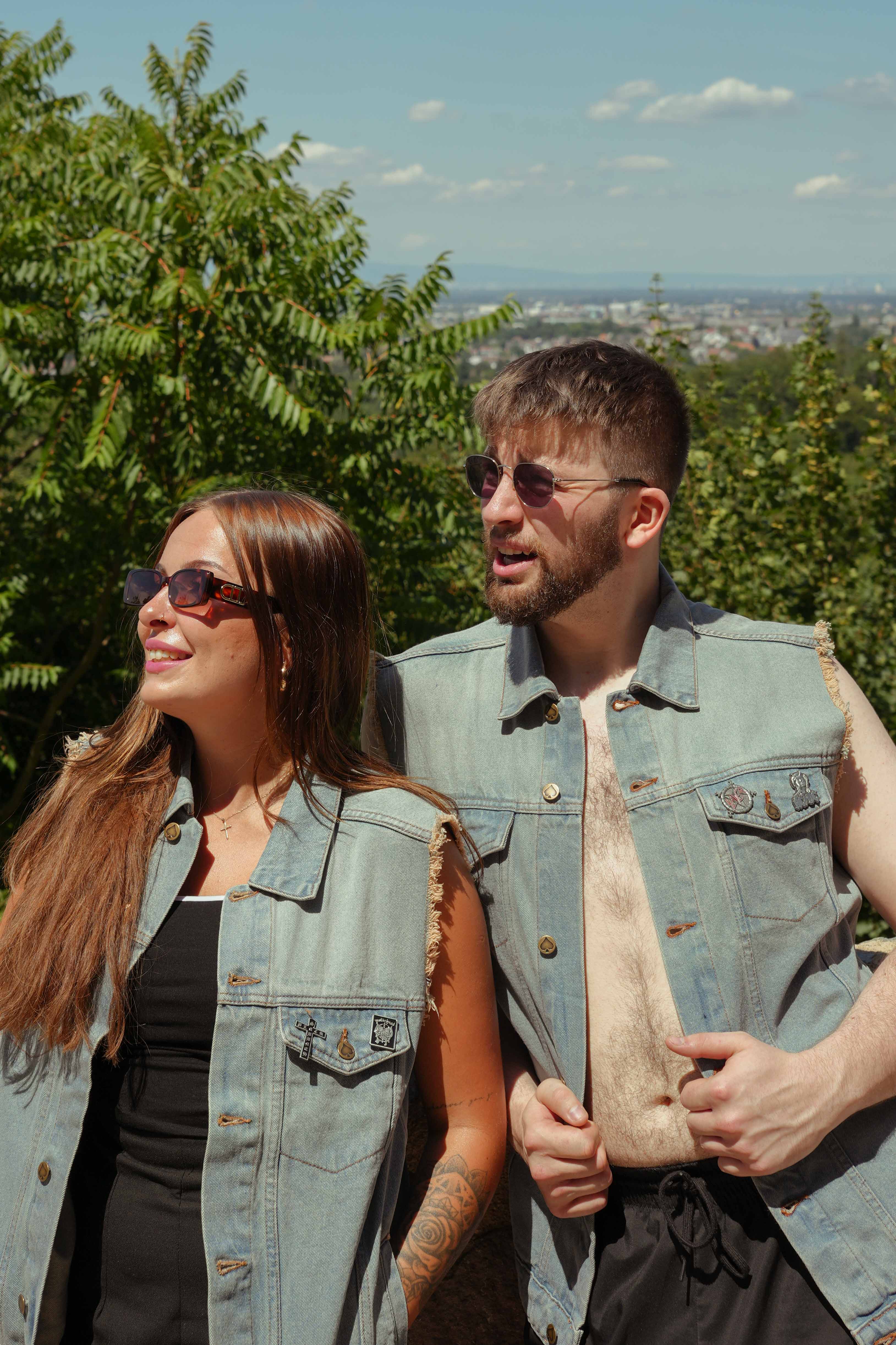 Jeans Weste blau