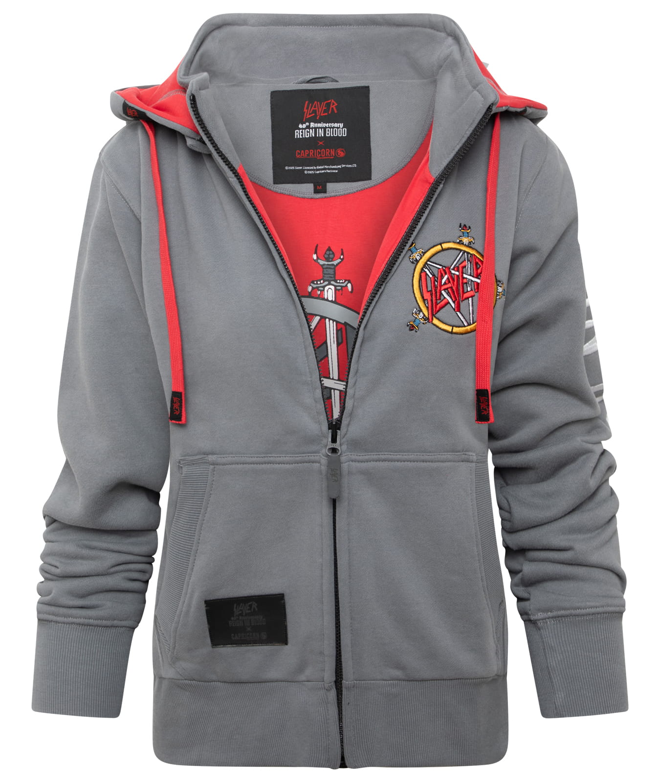 Damen Zip-Hood Slayer x Capricorn Rockwear Reign in Blood 40th Anniversary